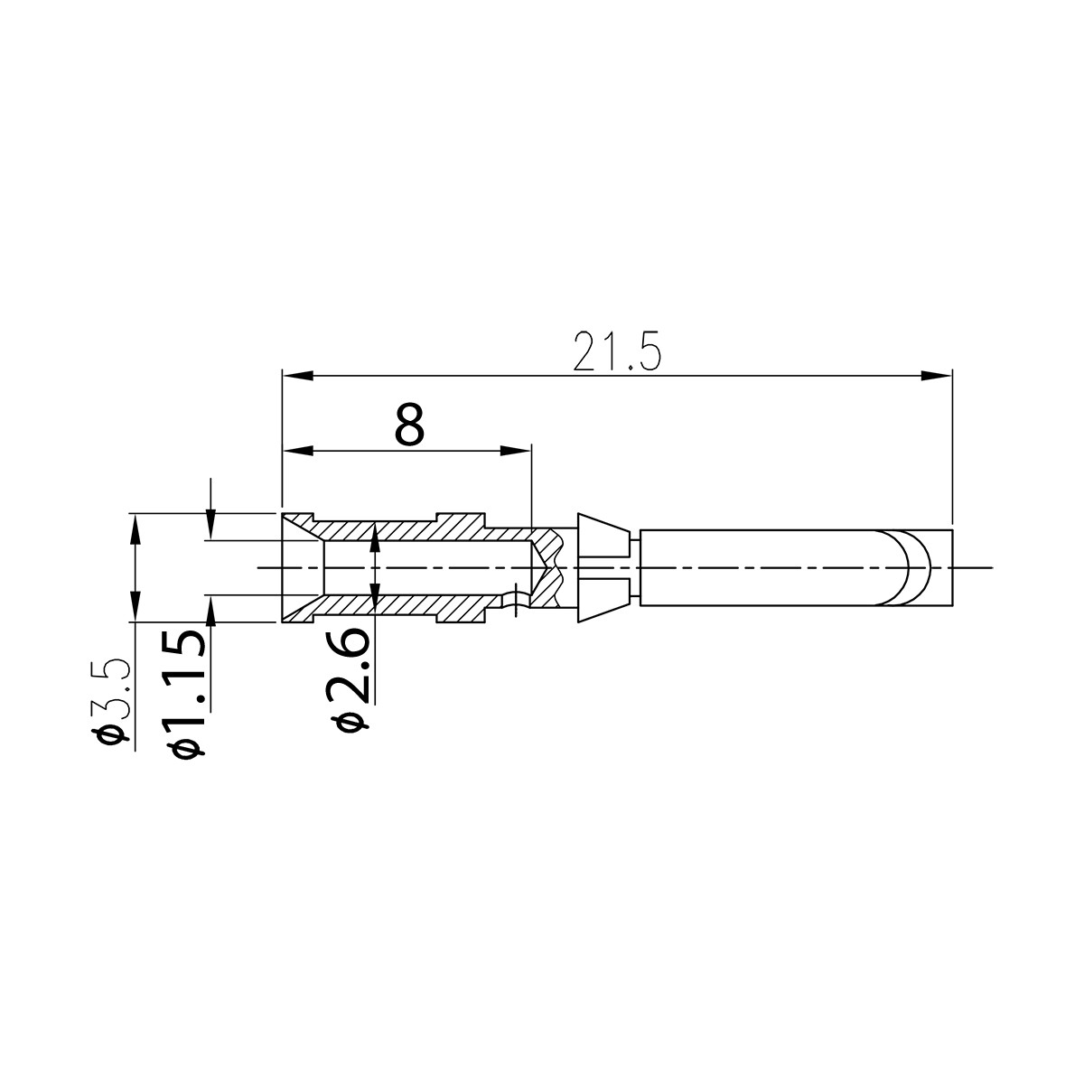 ZJHK (Haoke Electric) 09150006223 CDGF-0.5 (09150006223) Габаритные размеры CDGF-0.5 (09150006223)
