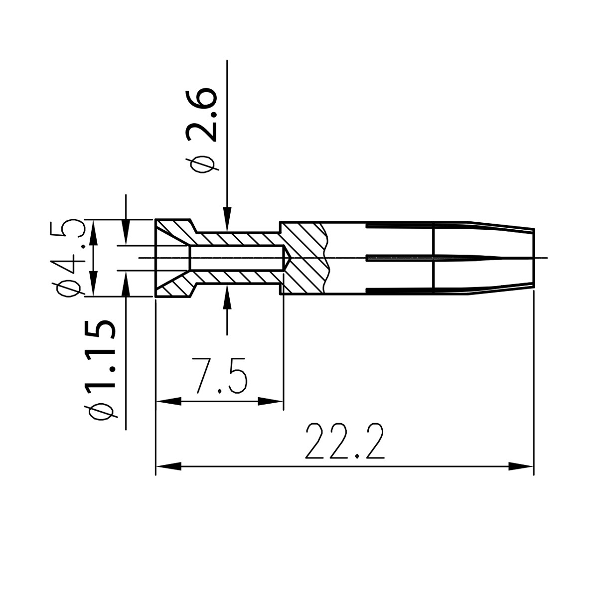 ZJHK (Haoke Electric) 09330006220 CESF-0.5 (09330006220) Габаритные размеры CESF-0.5 (09330006220)