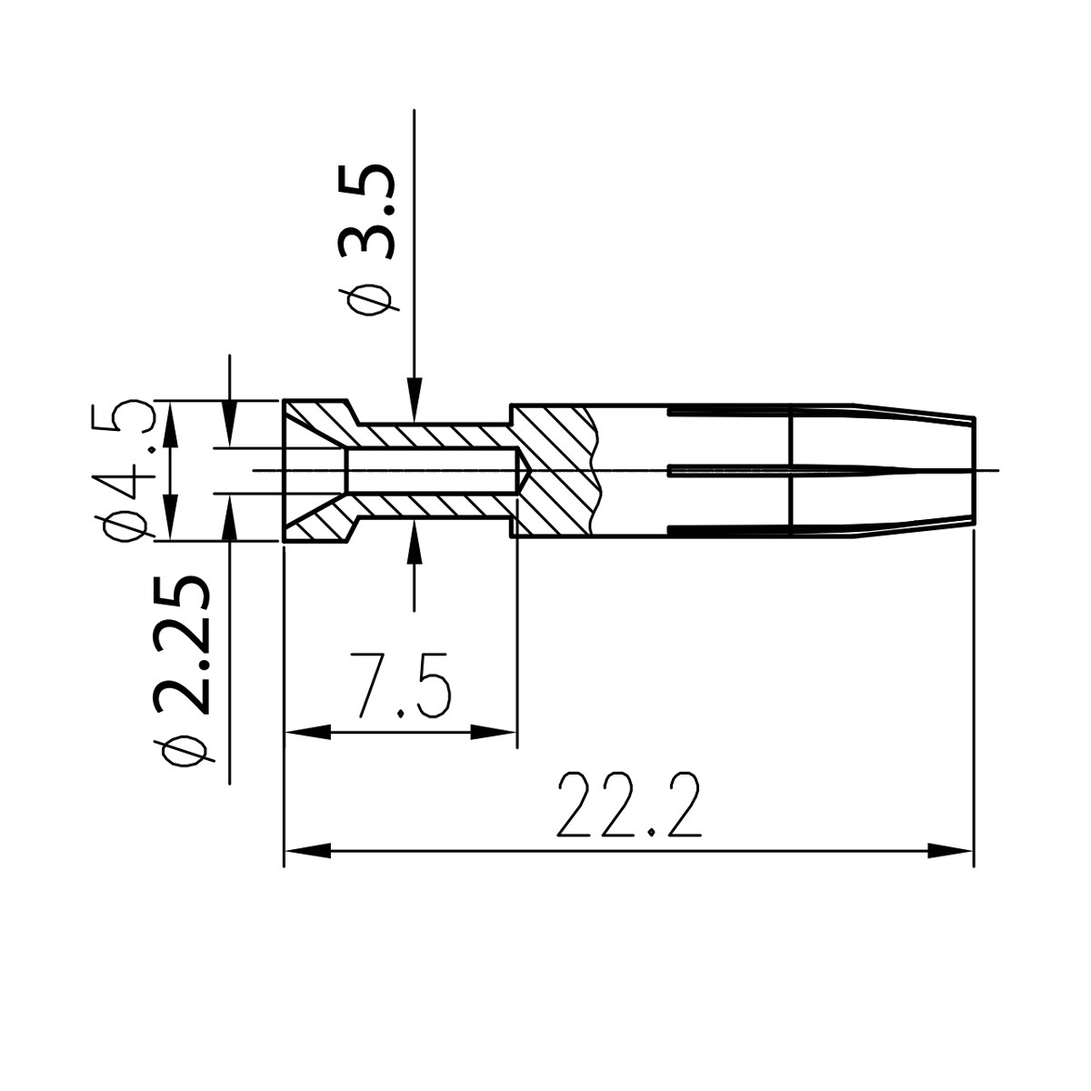 ZJHK (Haoke Electric) 09330006202 CESF-2.5 (09330006202) Габаритные размеры CESF-2.5 (09330006202)
