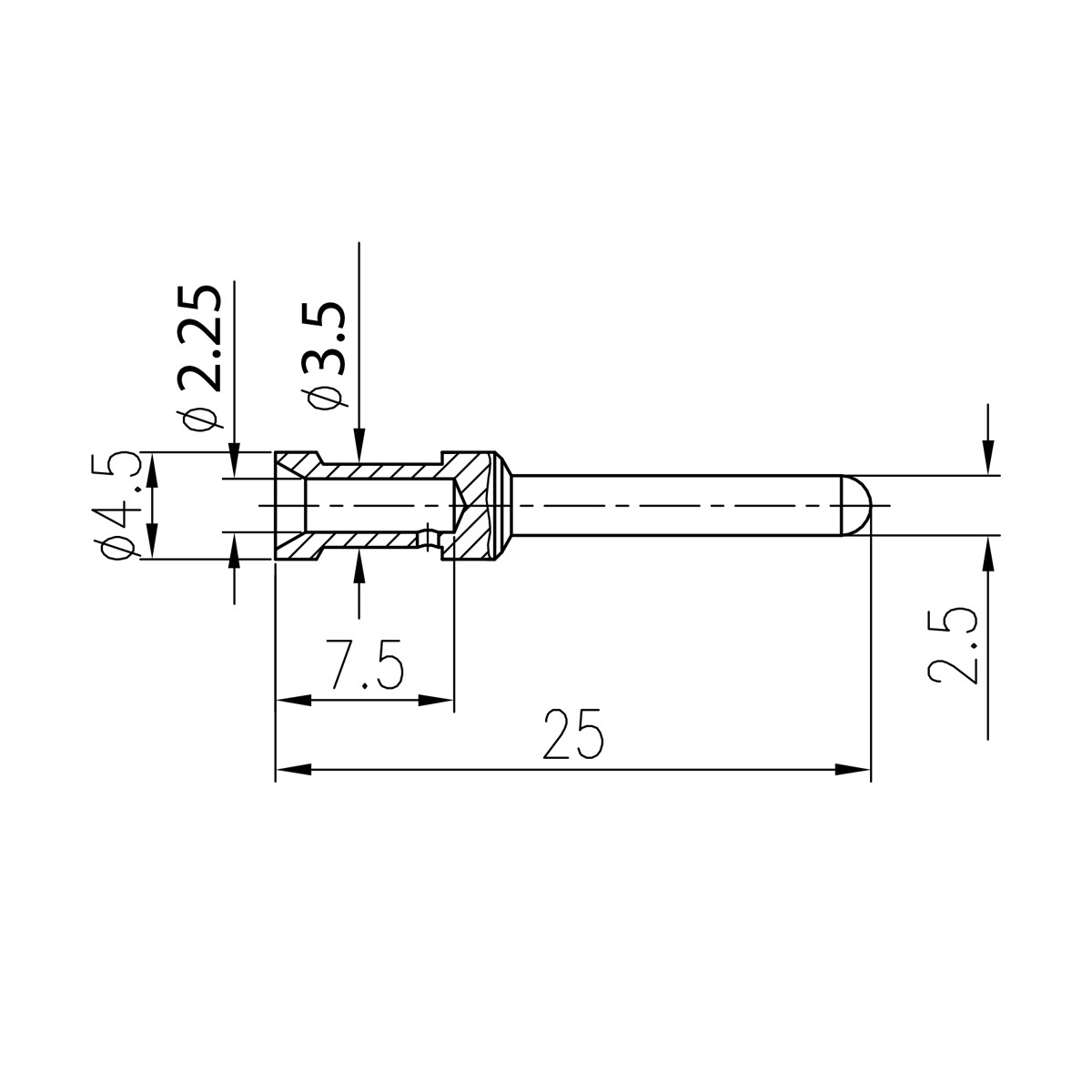 ZJHK (Haoke Electric) 09330006102 CESM-2.5 (09330006102) Габаритные размеры CESM-2.5 (09330006102)