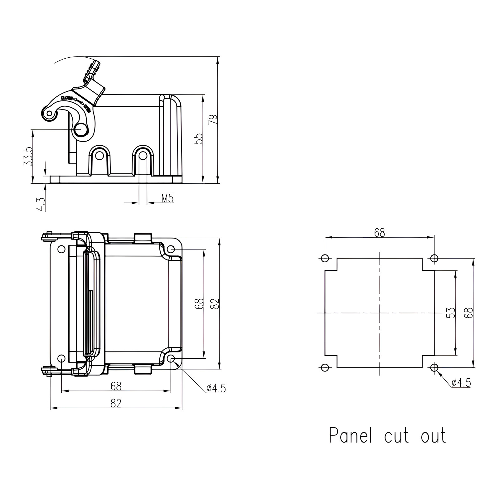 ZJHK (Haoke Electric) 09300100901 H10B-BK-SE-1L/SC(82-68-4.5) (09300100901) H10B-BK-SE-1L/SC(82-68-4.5) — изображение 2