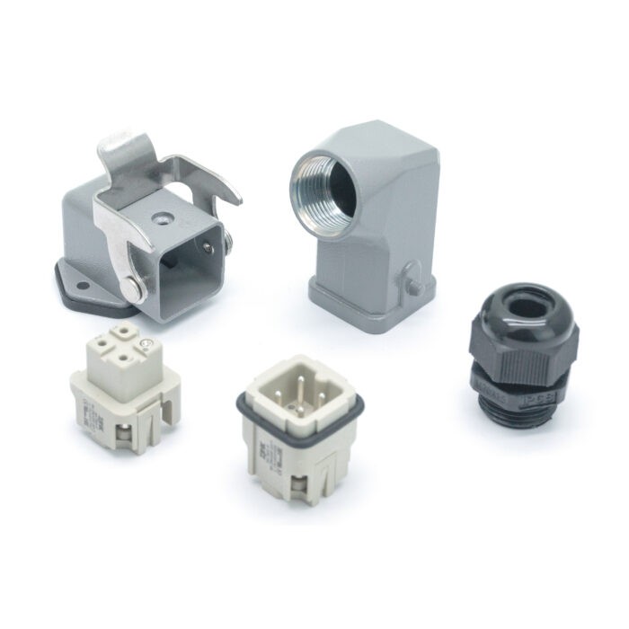 Промышленный прямоугольный разъем (комплект) ZJHK HA-003-SE-BKSE-1L-M20 (K000000011)
