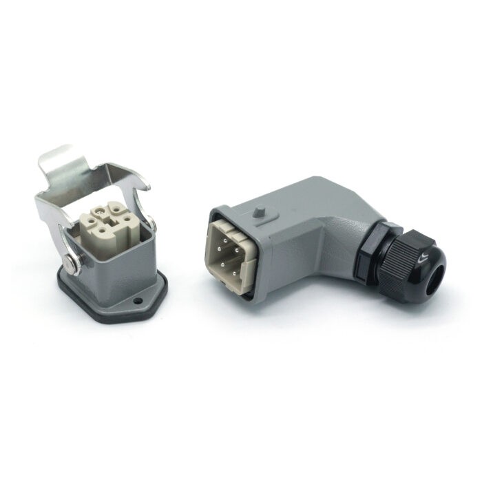 Промышленный прямоугольный разъем (комплект) ZJHK HA-004-SE-BK-1L-PG11 (K000000029)