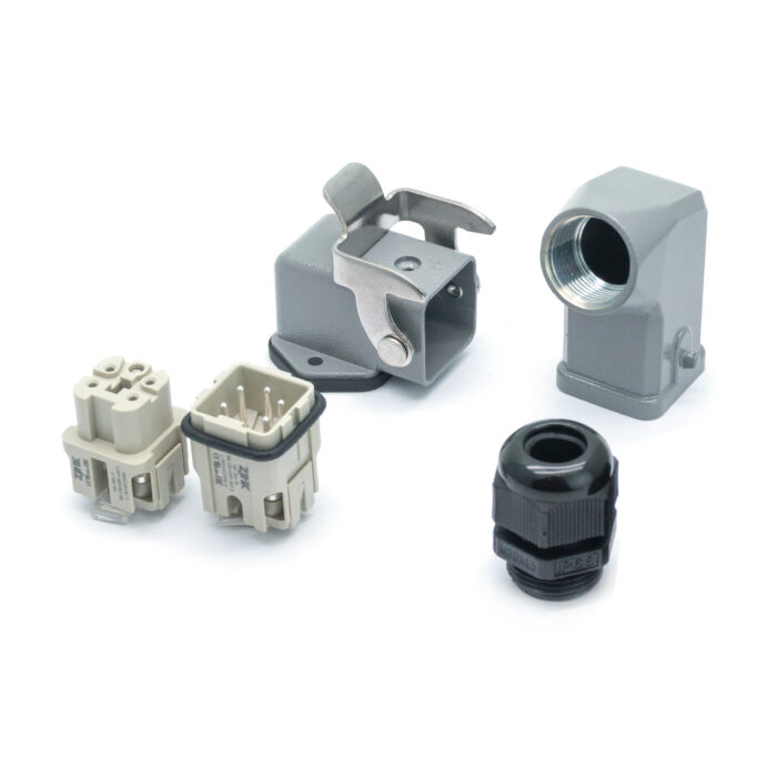 Промышленный прямоугольный разъем (комплект) ZJHK HA-004-SE-BKSE-1L-M20 (K000000038)