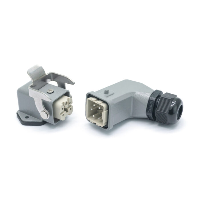 Промышленный прямоугольный разъем (комплект) ZJHK HA-004-SE-BKSE-1L-M20 (K000000038)