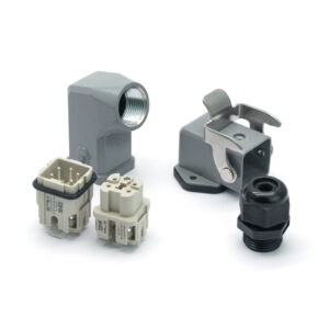 Промышленный прямоугольный разъем (комплект) ZJHK HA-004-SE-BKSE-1L-PG11 (K000000039)