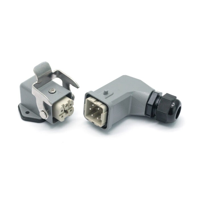 Промышленный прямоугольный разъем (комплект) ZJHK HA-004-SE-BKSE-1L-PG11 (K000000039)
