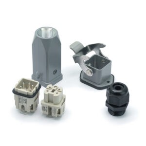 Промышленный прямоугольный разъем (комплект) ZJHK HA-004-TE-BK-1L-PG11 (K000000032)