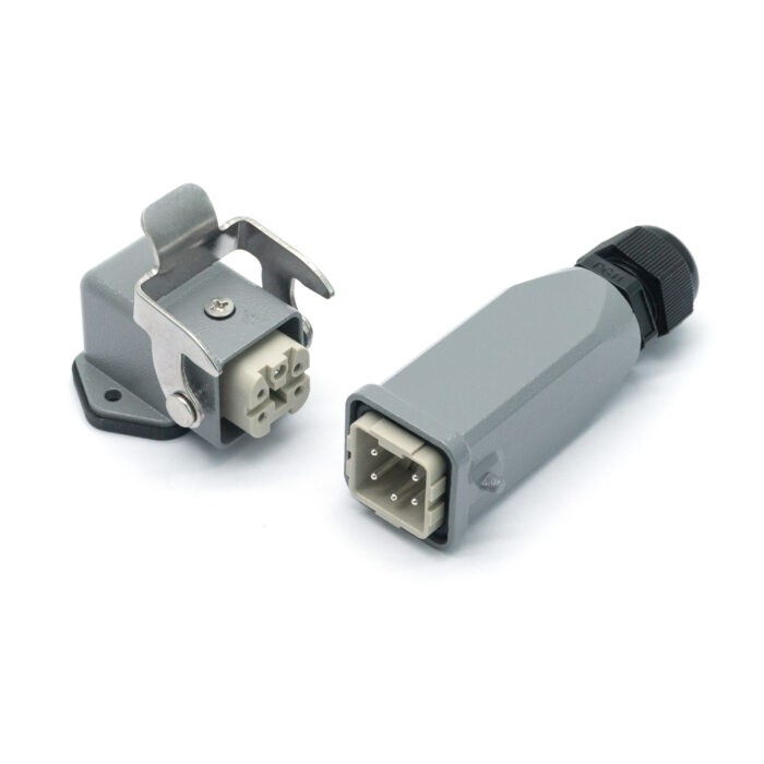 Промышленный прямоугольный разъем (комплект) ZJHK HA-004-TE-BKSE-1L-PG11 (K000000042)