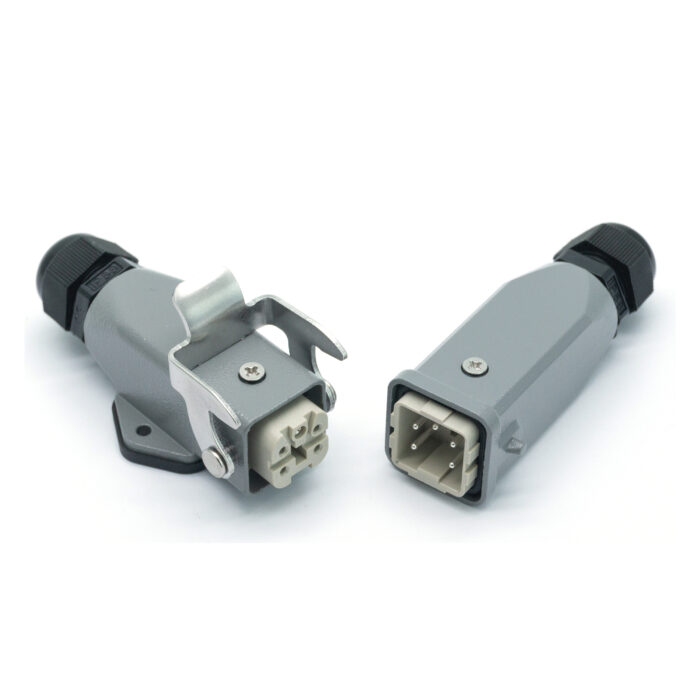 Промышленный прямоугольный разъем (комплект) ZJHK HA-004-TE-SF-1L-2PG11 (K000000046)