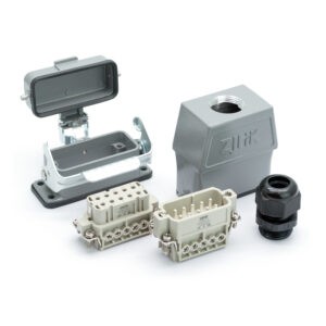 Промышленный прямоугольный разъем (комплект) ZJHK HA-010-TEH-BK-1L-MCV-PG16 (K000000083)