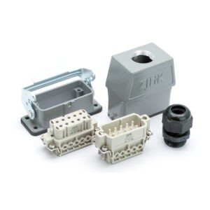 Промышленный прямоугольный разъем (комплект) ZJHK HA-010-TEH-BK-1L-PG16 (K000000063)