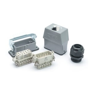 Промышленный прямоугольный разъем (комплект) ZJHK HA-010-TEH-BK-1L-PG21 (K000000064)