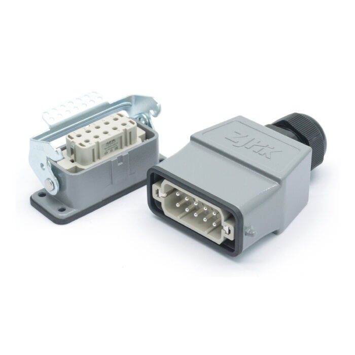 Промышленный прямоугольный разъем (комплект) ZJHK HA-010-TEH-BK-1L-PG21 (K000000064)