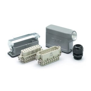 Промышленный прямоугольный разъем (комплект) ZJHK HA-016-SE-BK-1L-PG16 (K000000128)