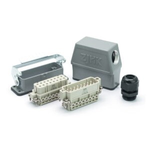 Промышленный прямоугольный разъем (комплект) ZJHK HA-016-SEH-BK-1L-PG16 (K000000130)
