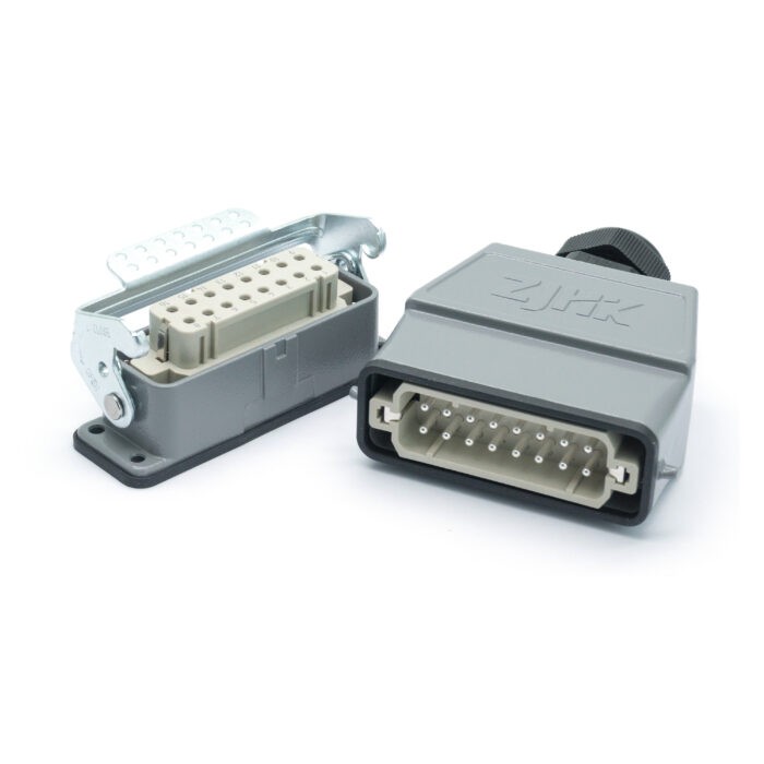 Промышленный прямоугольный разъем (комплект) ZJHK HA-016-TEH-BK-1L-PG21 (K000000136)