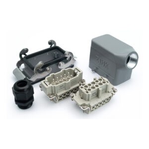 Промышленный прямоугольный разъем (комплект) ZJHK HE-010-SE-BK-2L-PG16 (K000000592)