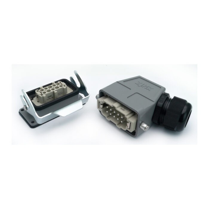 Промышленный прямоугольный разъем (комплект) ZJHK HE-010-SEH-BK-1L-PG29 (K000000432)