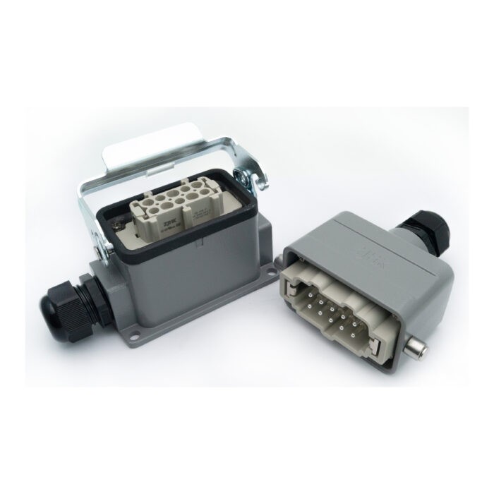Промышленный прямоугольный разъем (комплект) ZJHK HE-010-TE-SF-1L-2PG16 (K000000543)