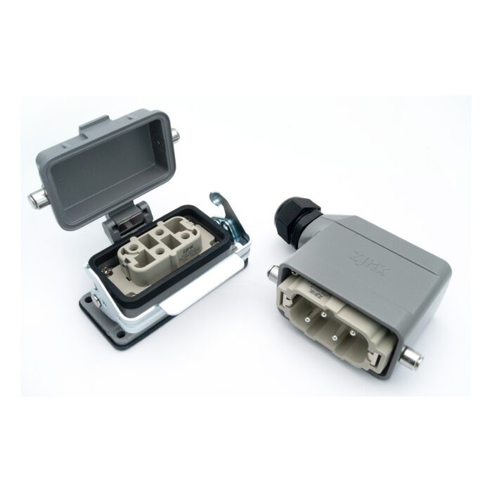 Промышленный прямоугольный разъем (комплект) ZJHK HSB-004-SE-BK-1L-MCV-PG16 (K000001648)