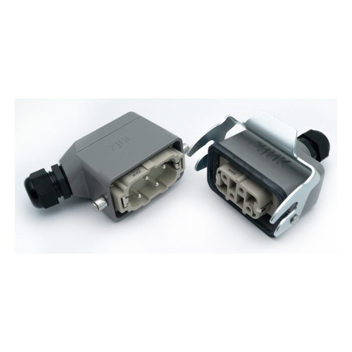 Промышленный прямоугольный разъем (комплект) ZJHK HSB-004-SE-CCT-1L-2PG16 (K000001666)