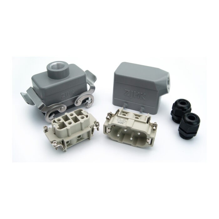 Промышленный прямоугольный разъем (комплект) ZJHK HSB-004-SE-CCT-2L-2M20 (K000001838)