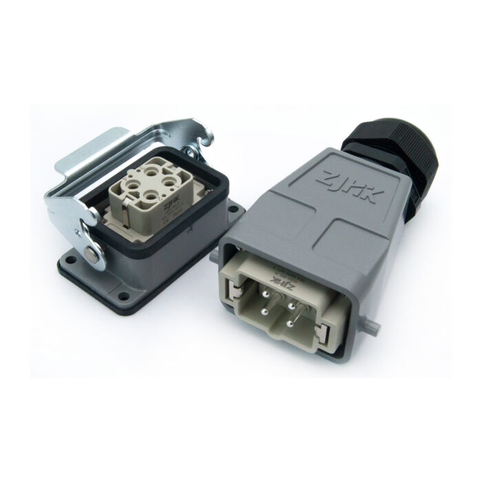 Промышленный прямоугольный разъем (комплект) ZJHK HSBS-004-TEH-BK-1L-PG29 (K000001445)
