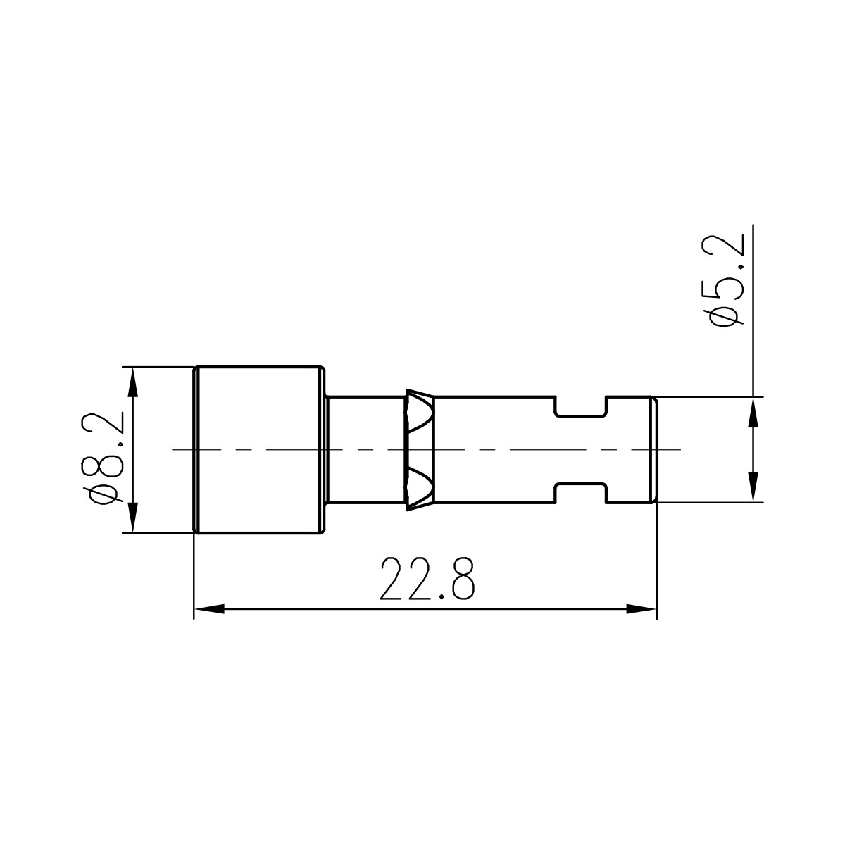ZJHK (Haoke Electric) 09140006251 PCF-1.6 (09140006251) Габаритные размеры PCF-1.6 (09140006251)