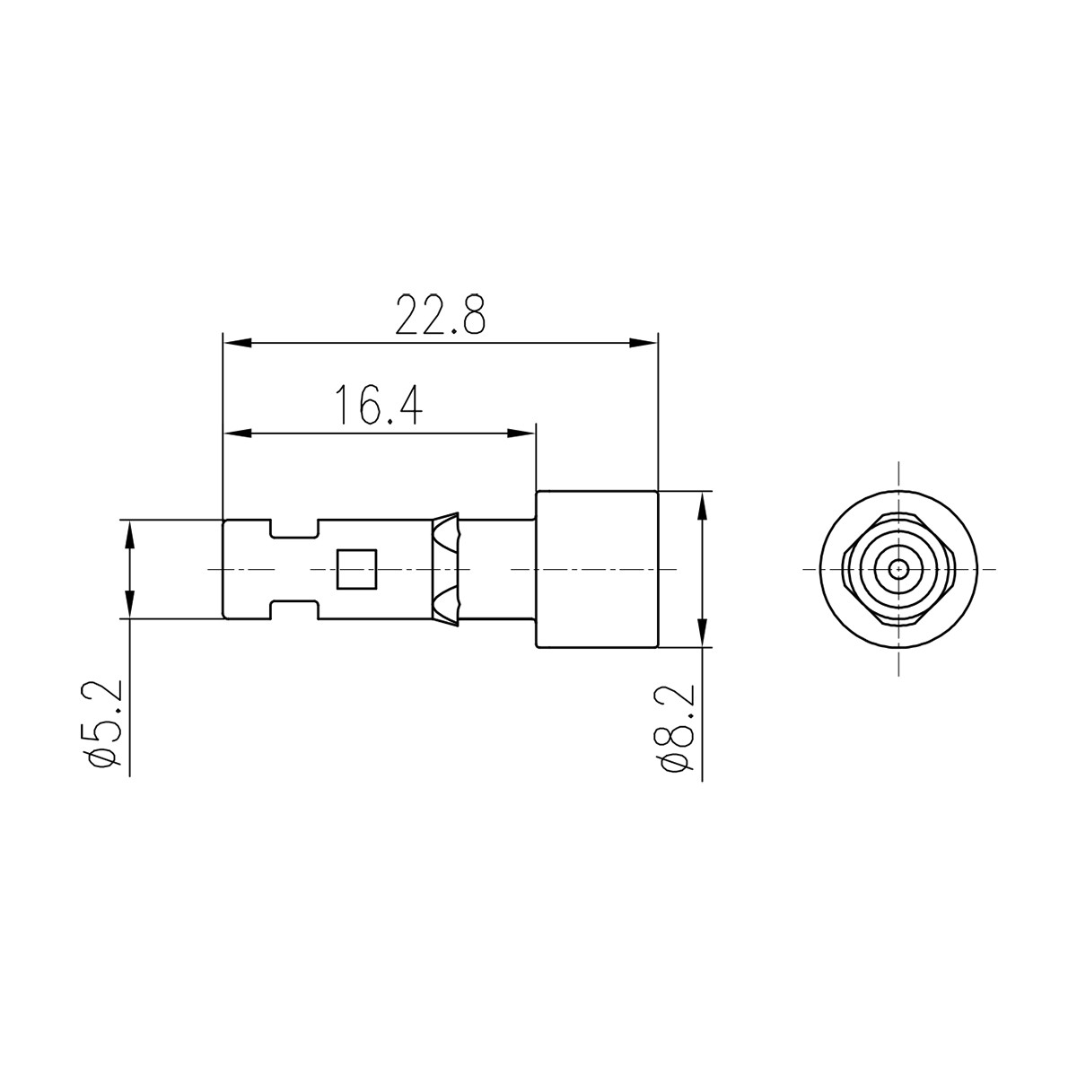 ZJHK (Haoke Electric) 09140006256 PCFS-1.6 (09140006256) Габаритные размеры PCFS-1.6 (09140006256)